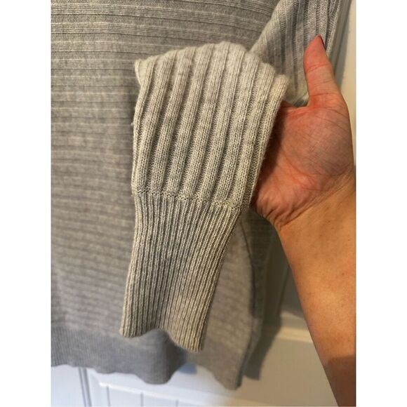 J.Crew Wool Cashmere Boat Neck Cable Gray Sweater Women Top XXS Style 54574 - Picture 5 of 13